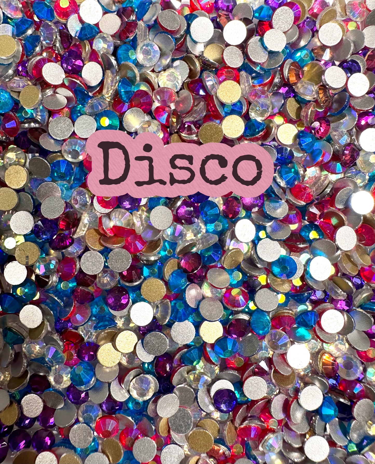 Color Mixed Flat Back Glass Rhinestones