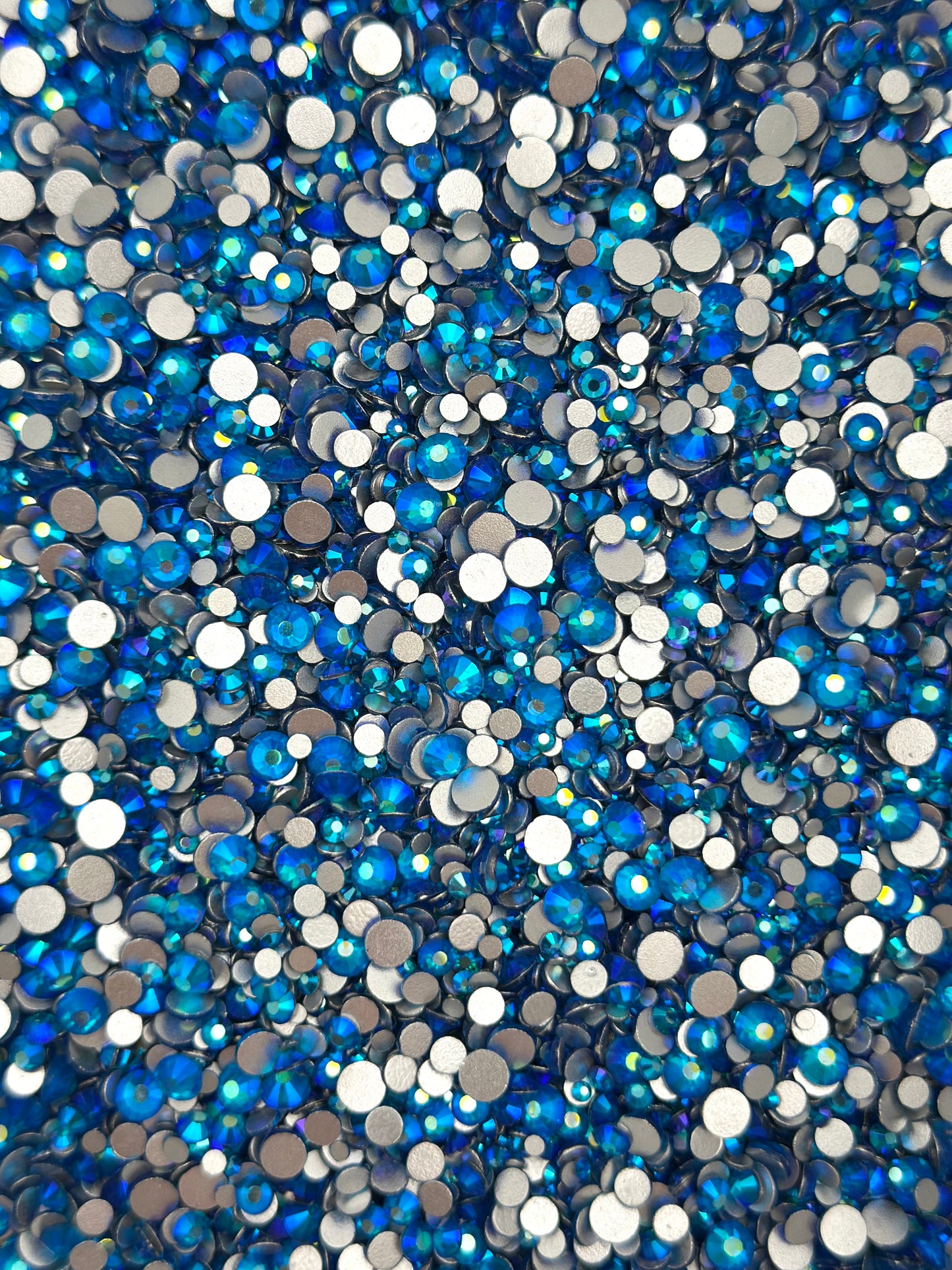 Color No.26-No.50 Mixed Sizes (From SS6 to SS20) Flat Back Round Glass Rhinestones