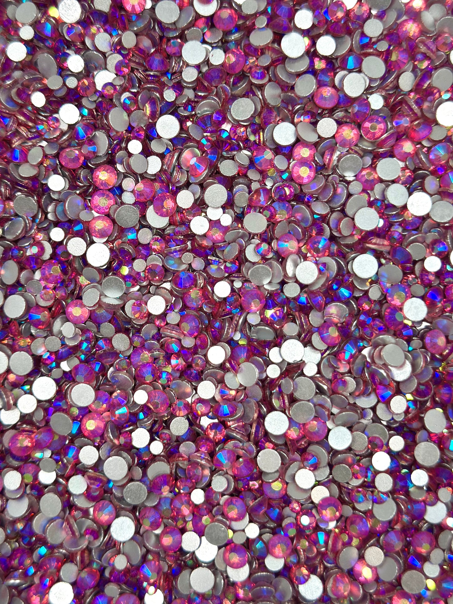 Color No.26-No.50 Mixed Sizes (From SS6 to SS20) Flat Back Round Glass Rhinestones