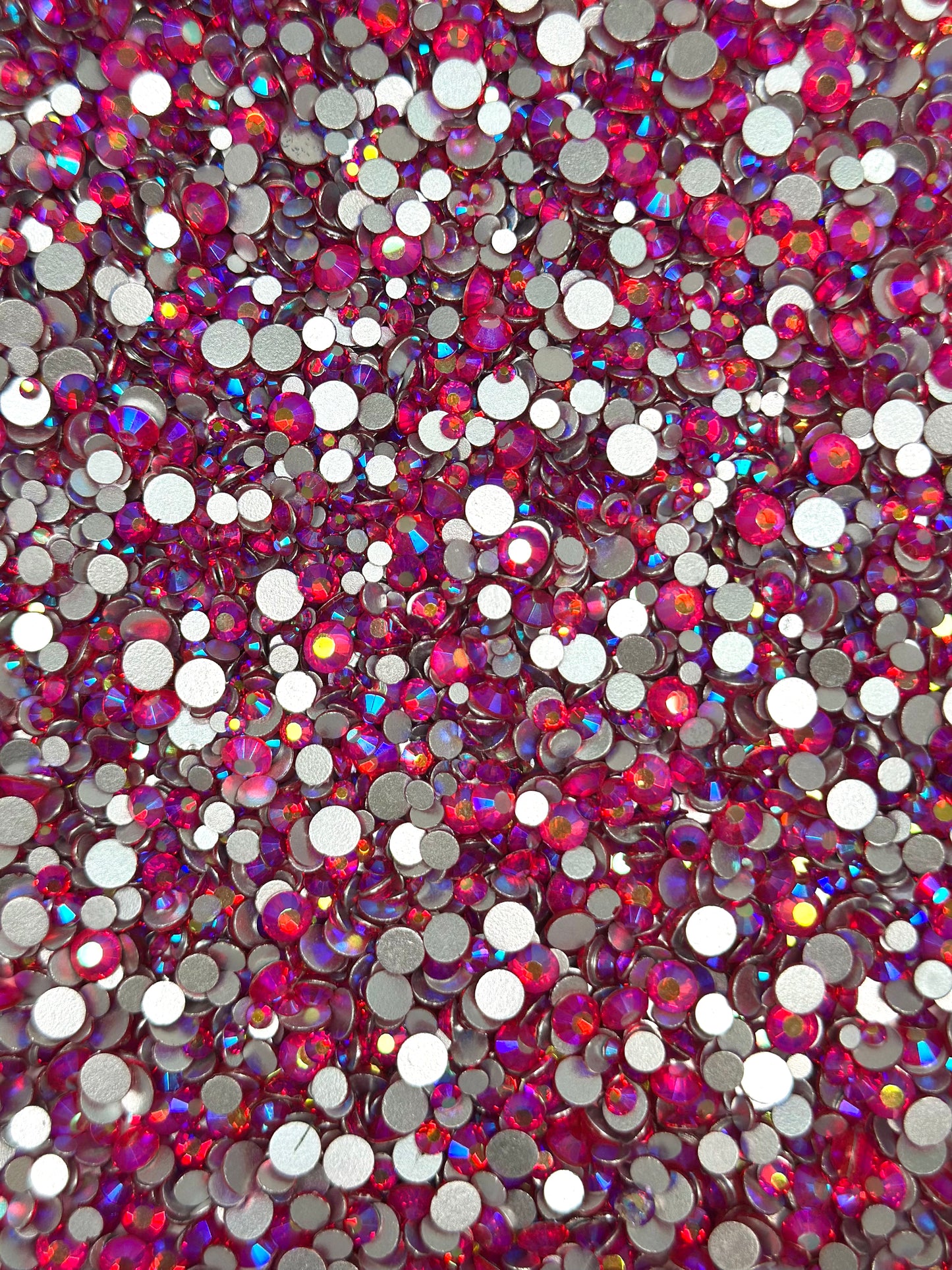 Color No.26-No.50 Mixed Sizes (From SS6 to SS20) Flat Back Round Glass Rhinestones