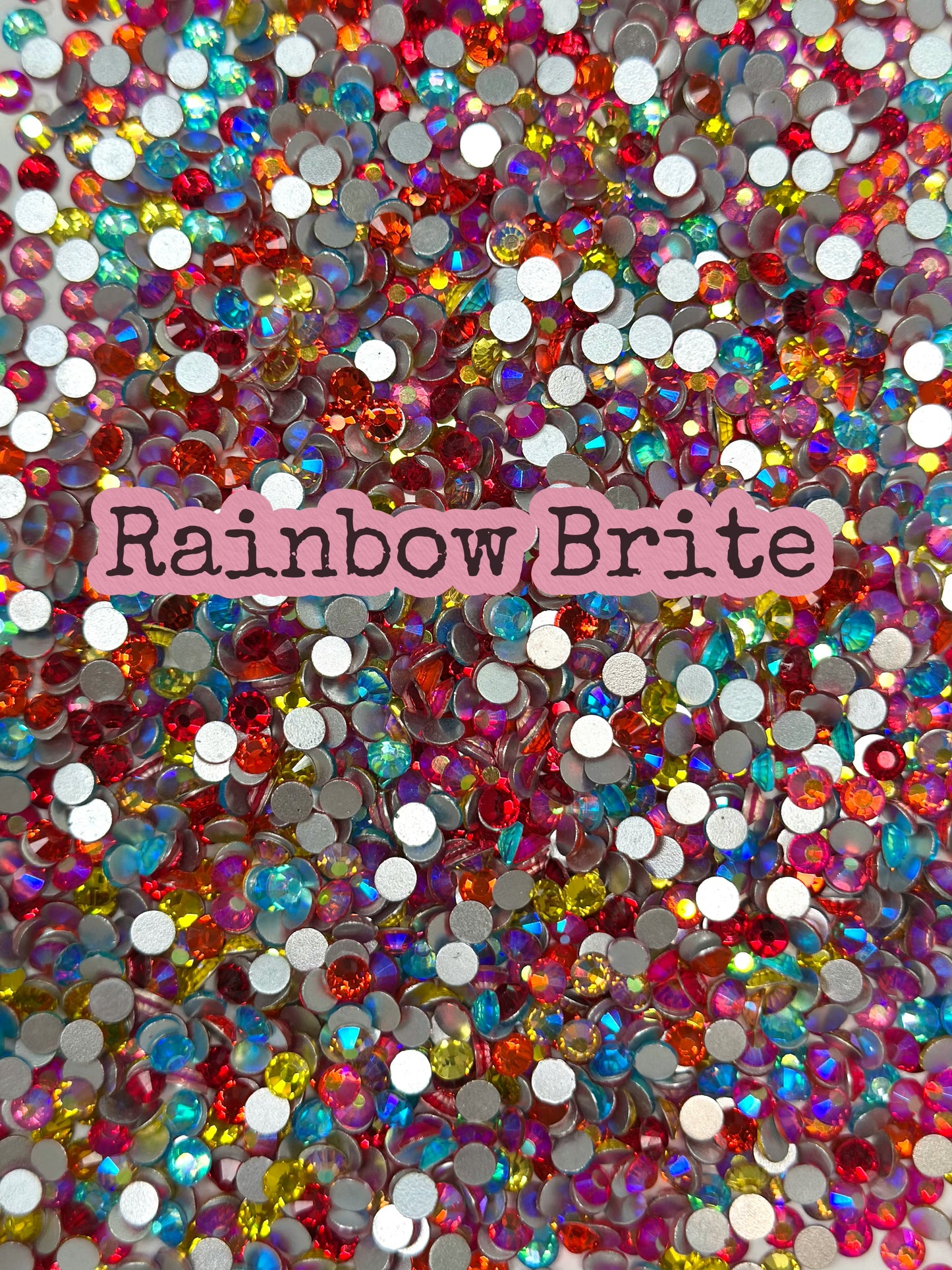 Color Mixed Flat Back Glass Rhinestones
