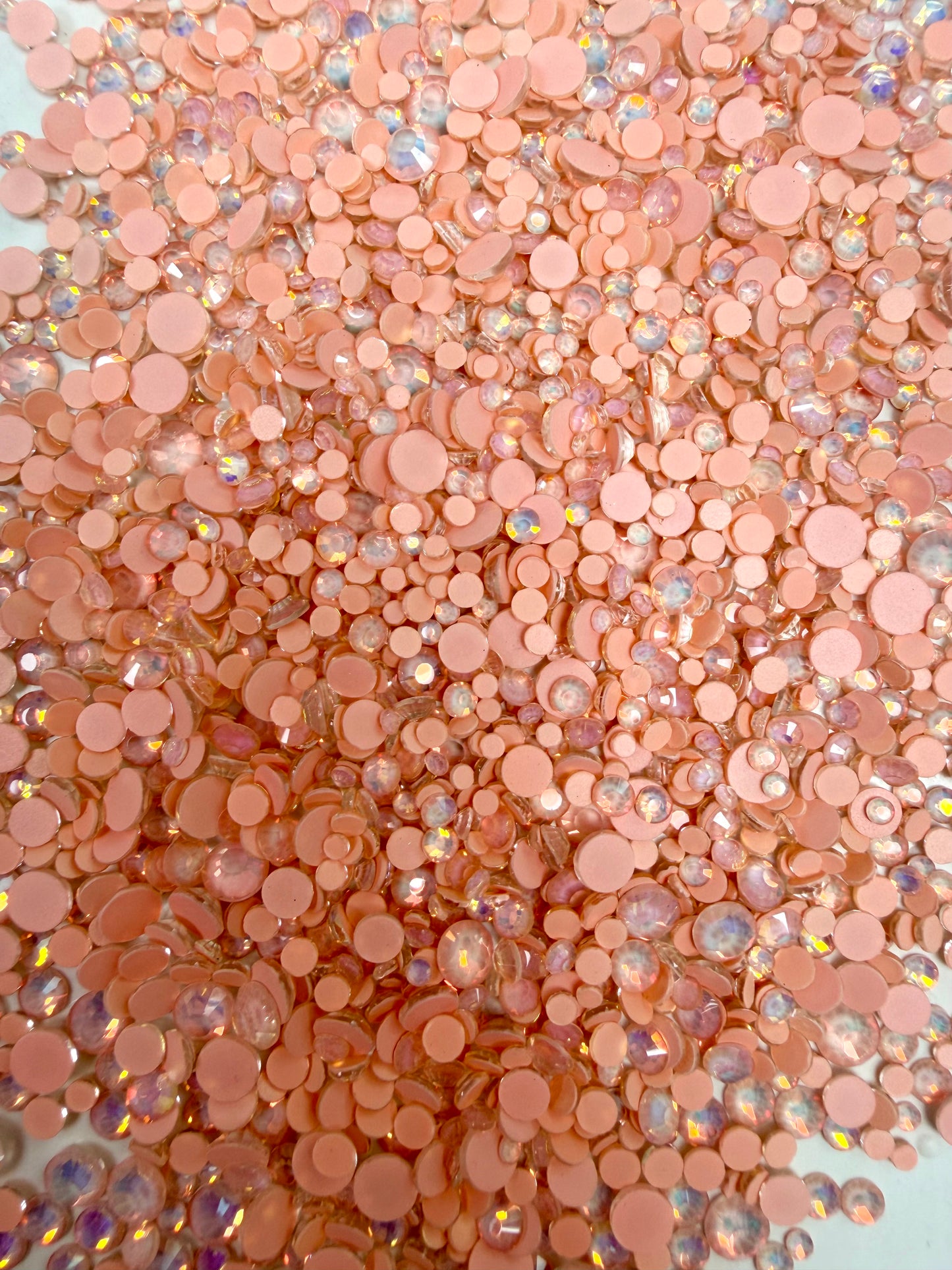 Color No.51-No.80 Mixed Sizes (From SS6 to SS20) Flat Back Round Glass Rhinestones