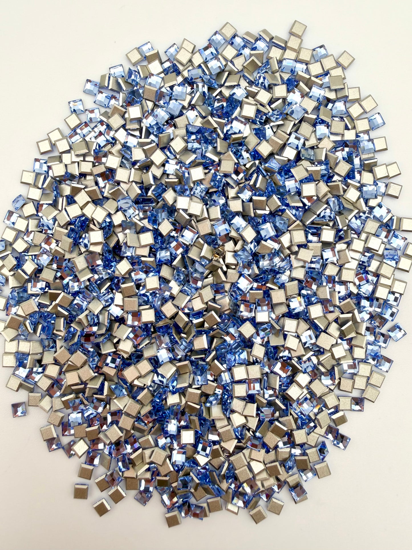 Luxe 3mm Square Shape Flat Back Crystal Glass Rhinestone