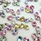 Luxe 6x8mm Small Oval Shape Foiled Pointed Back Rhinestones for Nails Arts and DIY