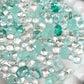 Mint Snow Mixed Pointed Back Crystal Glass Rhinestones for Nails Arts and DIY