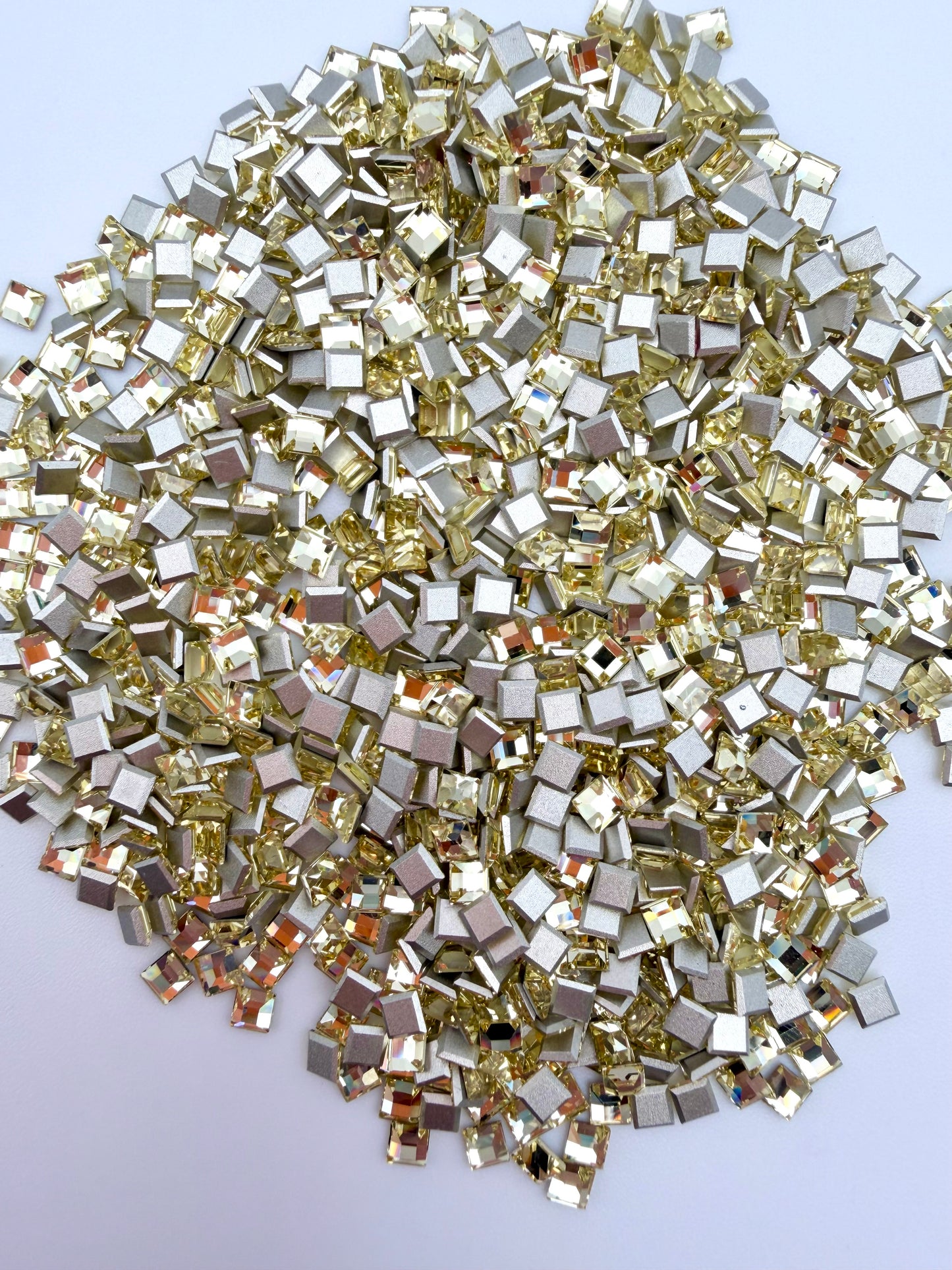 Luxe 3mm Square Shape Flat Back Crystal Glass Rhinestone