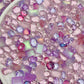 Rosy Lavender Pointed Back Crystal Glass Rhinestones for Nails Arts and DIY