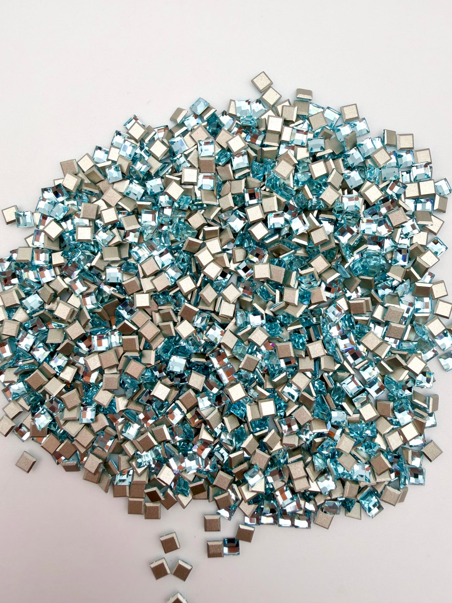 Luxe 3mm Square Shape Flat Back Crystal Glass Rhinestone
