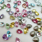 Luxe 6x8mm Medium Tear Drop Foiled Pointed Back Rhinestones for Nails Arts and DIY