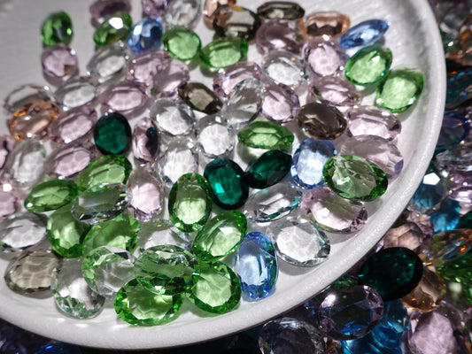 13*18mm Extra Large Oval Mixed Pointed Back Crystal Glass Rhinestones