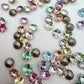 Luxe 6mm Small Rose Cut Shape Foiled Pointed Back Rhinestones for Nails Arts and DIY