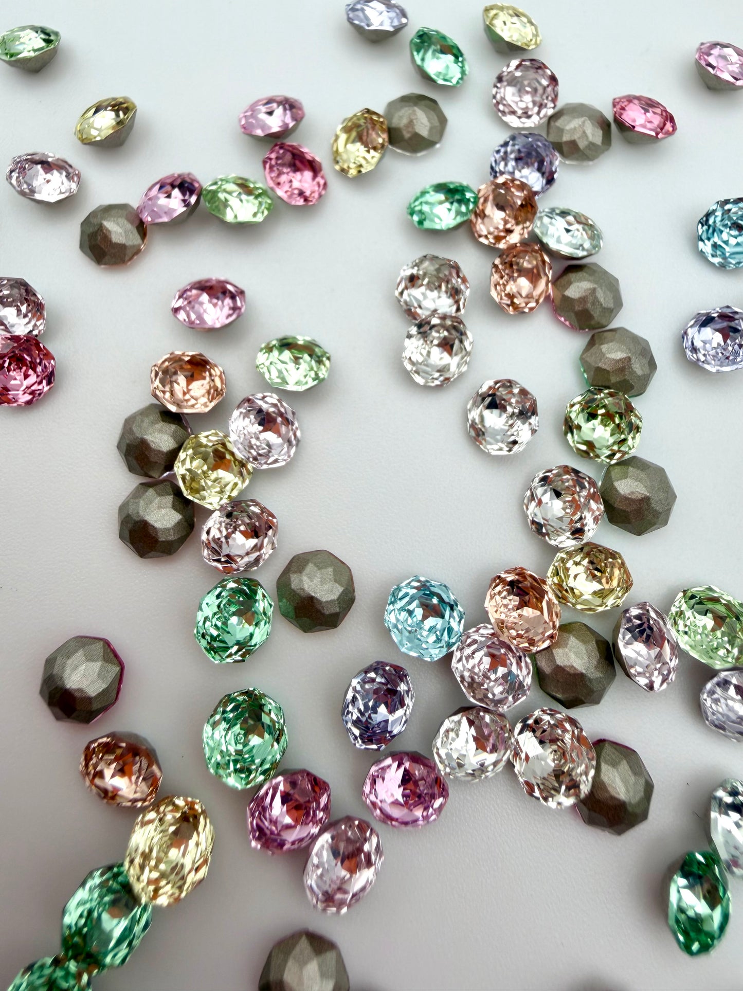 Luxe 6mm Small Rose Cut Shape Foiled Pointed Back Rhinestones for Nails Arts and DIY