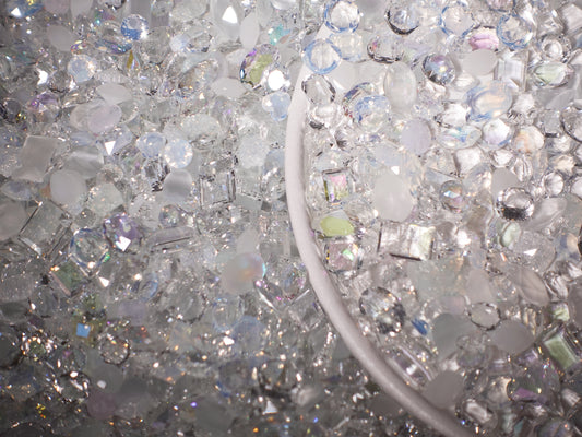 Clear White Mixed Pointed Back Crystal Glass Rhinestones For Nails Art and DIY
