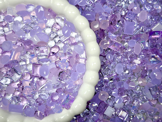 Luxe Lavender Frost Pointed Back Crystal Glass Rhinestones for Nails Art and DIY