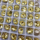 Luxe 8mm Rose Cut Foiled Pointed Back Rhinestones for Nails Arts and DIY