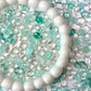 Mint Snow Mixed Pointed Back Crystal Glass Rhinestones for Nails Arts and DIY