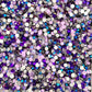 Color Mixed Flat Back Glass Rhinestones
