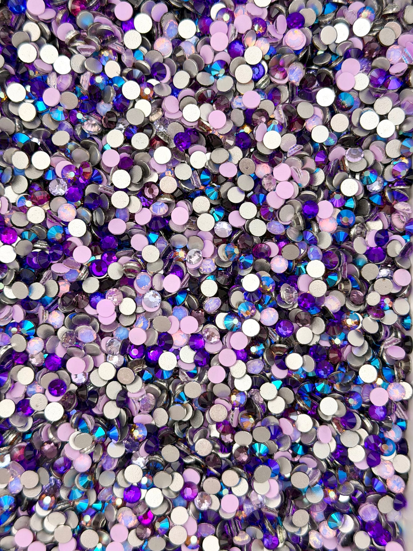 Color Mixed Flat Back Glass Rhinestones