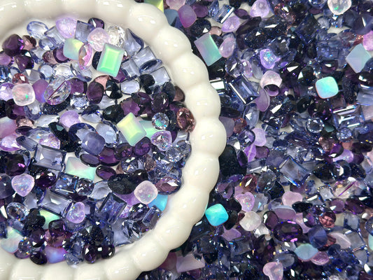 Luxe Dark Petal Mixed Pointed Back Crystal Glass Rhinestones for Nails Arts and DIY
