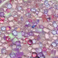 Rosy Lavender Pointed Back Crystal Glass Rhinestones for Nails Arts and DIY