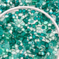 Luxe Paraiba Green Mixed Pointed Back Crystal Glass Rhinestones for Nails Arts and DIY
