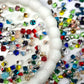 Colorful Cube Mixed Crystal Glass Rhinestones for Nails Arts and DIY