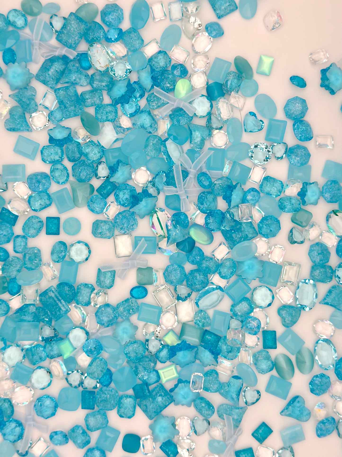 Sky Frost Mixed Pointed Back Crystal Glass Rhinestones for Nails Arts and DIY