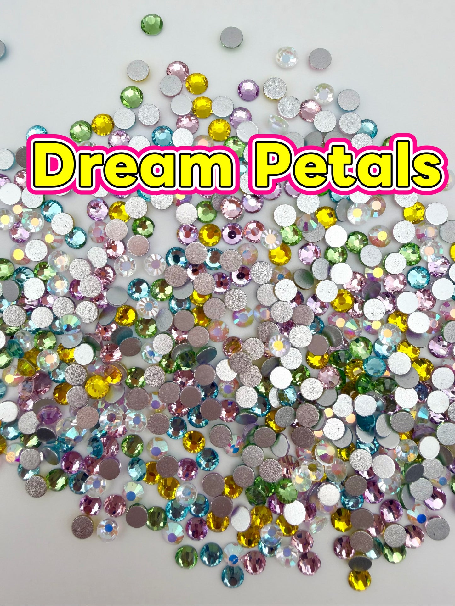 Color Mixed Flat Back Glass Rhinestones