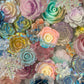 Mixed Flat-Back Rose Resin Flowers for DIY Crafts & Fashion Accessories