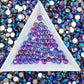 Color No.51-No.80 Mixed Sizes (From SS6 to SS20) Flat Back Round Glass Rhinestones