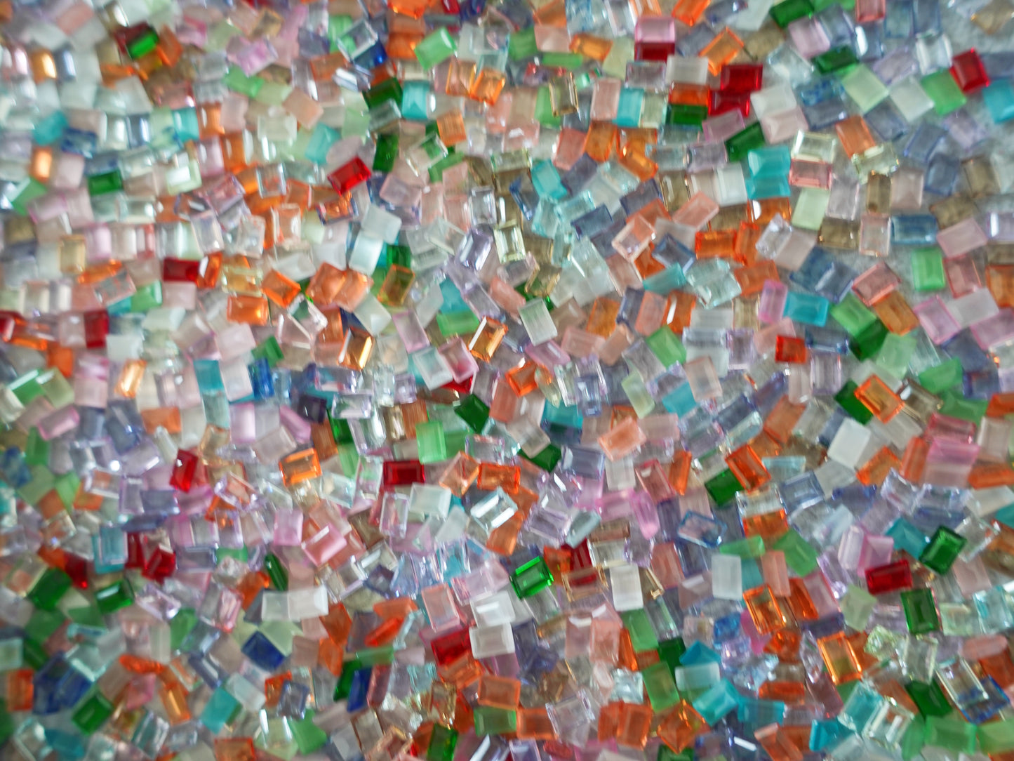 Luxe 4x6mm Small Rectangle Mixed Crystal Glass Rhinestones for Nail Art and DIY