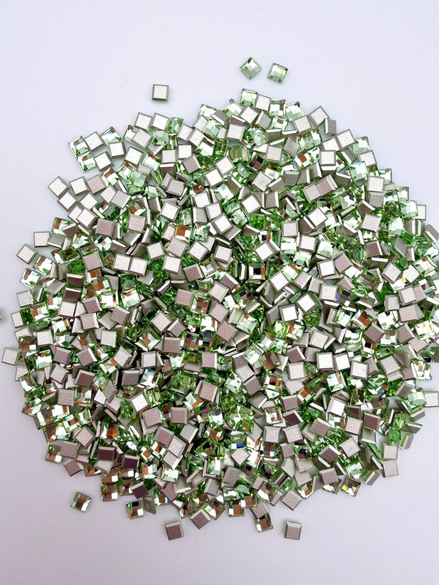 Luxe 3mm Square Shape Flat Back Crystal Glass Rhinestone