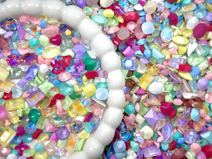 Mocha Mixed Foiled Pointed Back Crystal Glass Rhinestones for Nails and DIY