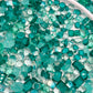 Luxe Paraiba Green Mixed Pointed Back Crystal Glass Rhinestones for Nails Arts and DIY