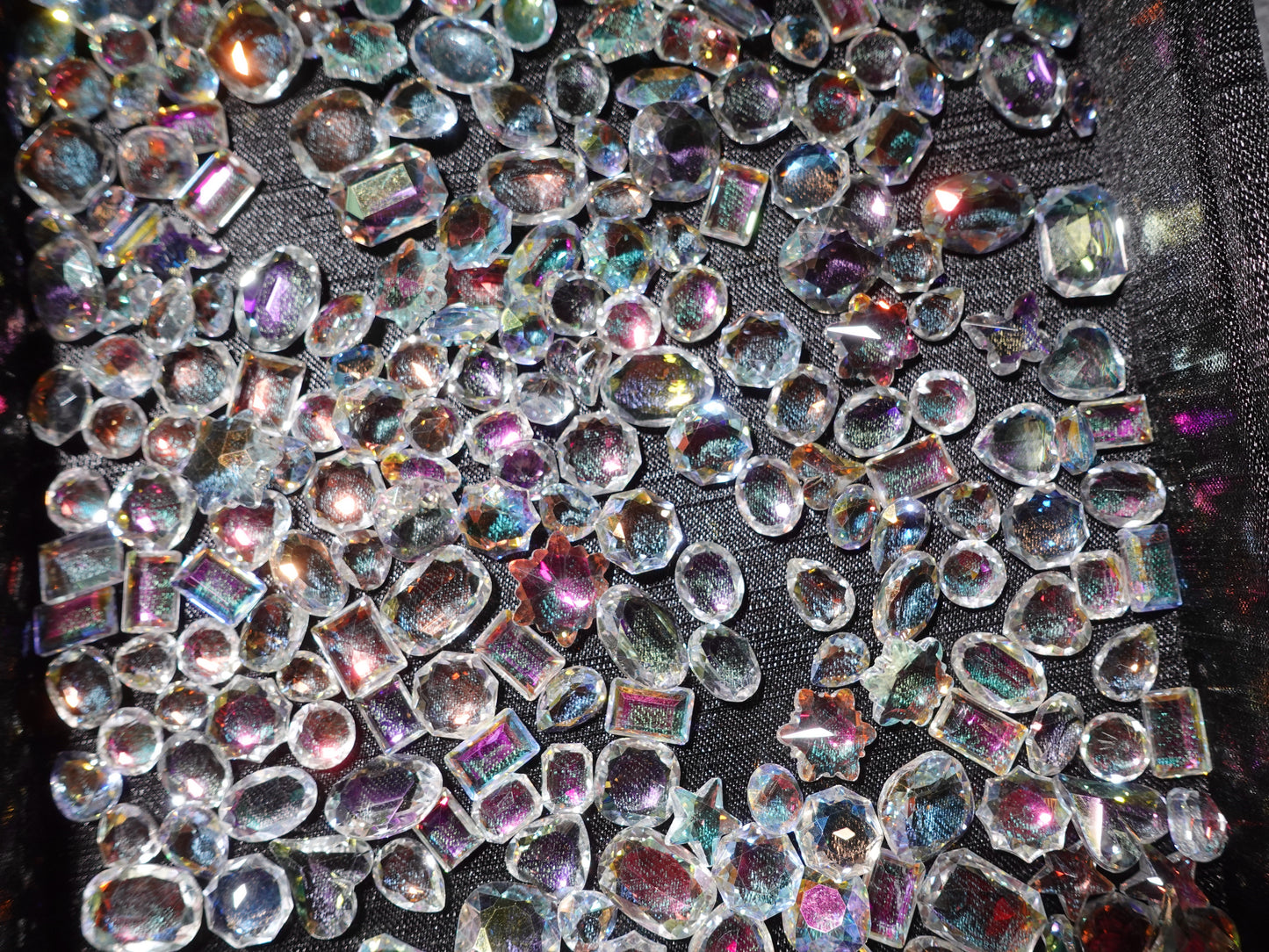 White AB Mixed Pointed Back Crystal Glass Rhinestones For Nails Art and DIY