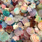 Mixed Flat-Back Rose Resin Flowers for DIY Crafts & Fashion Accessories