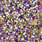 Color Mixed Flat Back Glass Rhinestones