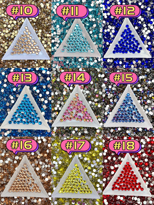 Flat Back Glass Rhinestones (No.10 - No.18) | Multiple Colors & Sizes (SS3-SS20)