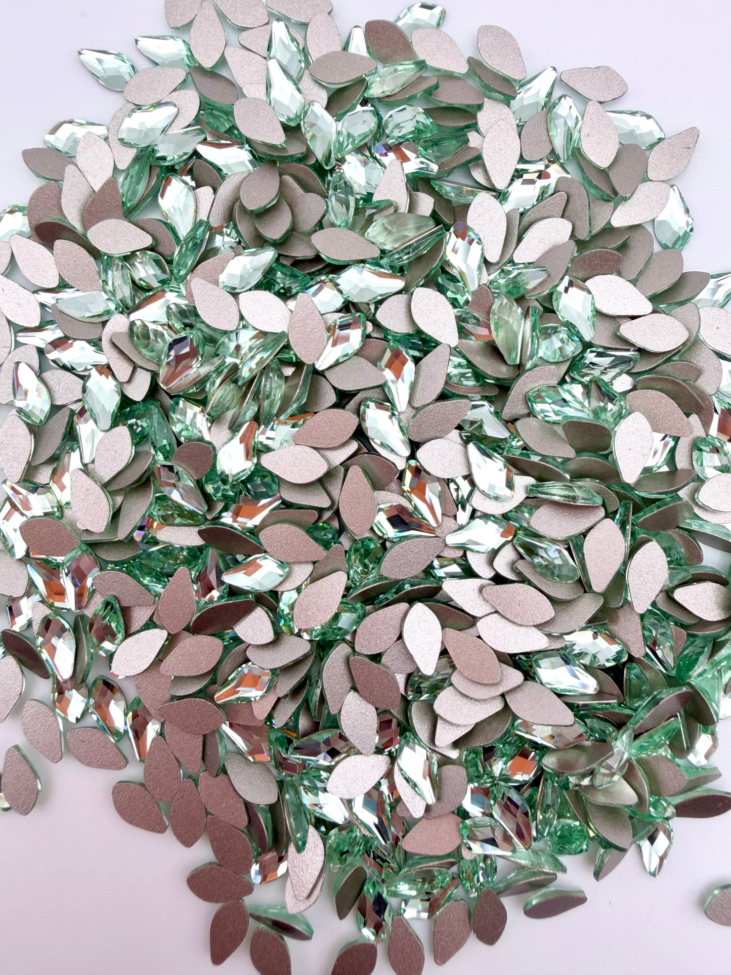 Luxe 4x8mm Leaf Shape Flat Back Crystal Glass Rhinestone