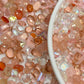Golden Peach Mixed Pointed Back Crystal Glass Rhinestones for Nails Arts and DIY