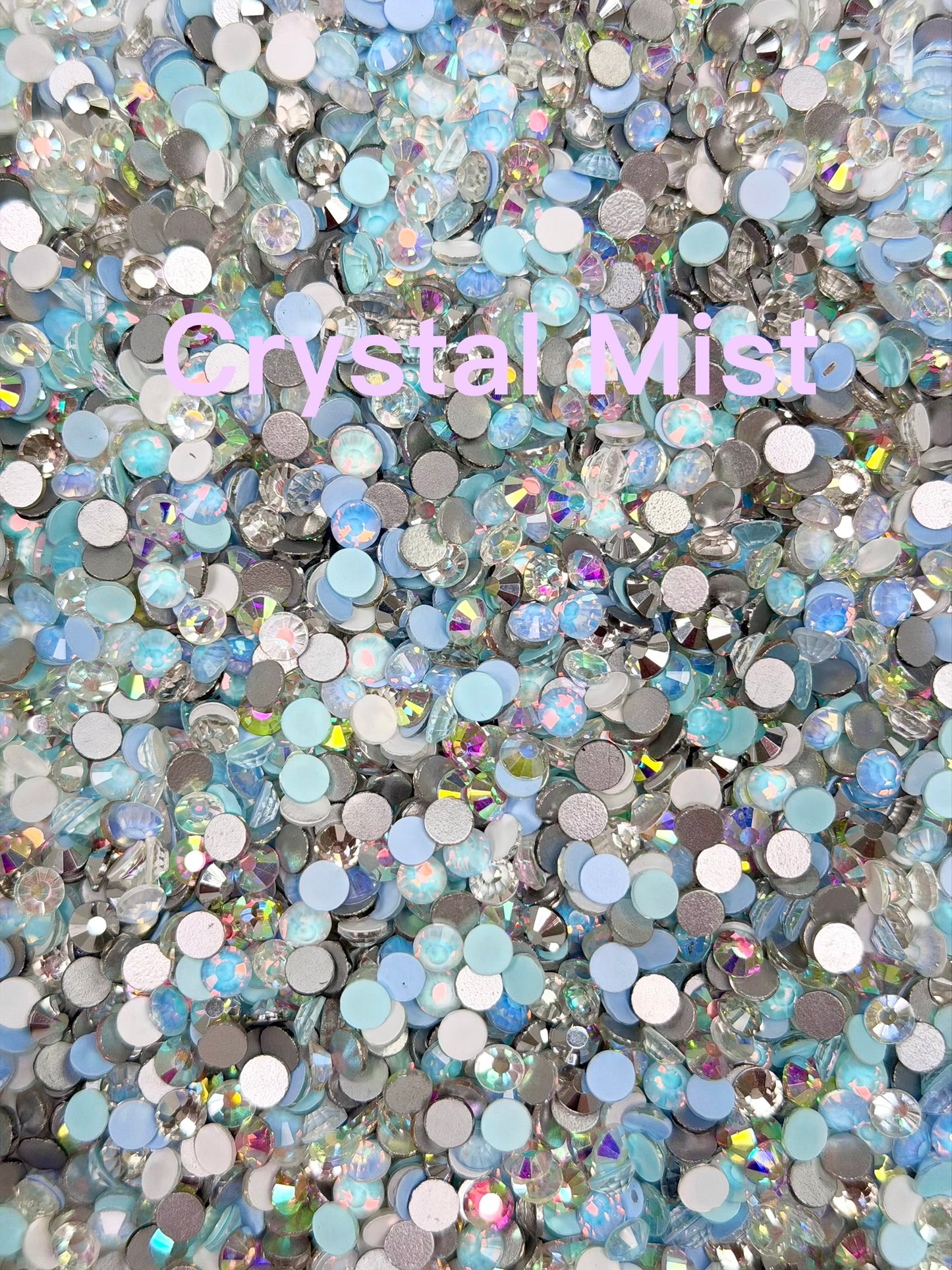Color Mixed Flat Back Glass Rhinestones
