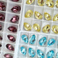 Luxe 10*14mm Large Tear Drop Foiled Pointed Back Rhinestones for Nails Arts and DIY