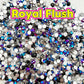 Color Mixed Flat Back Glass Rhinestones