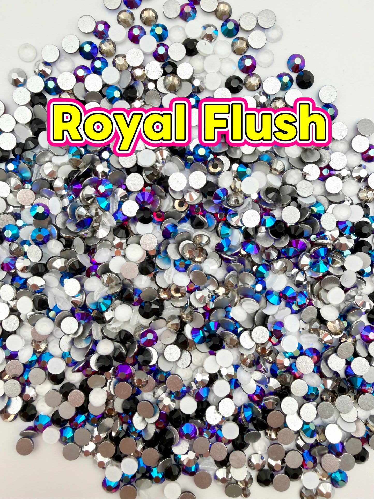 Color Mixed Flat Back Glass Rhinestones