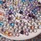 10mm Rose Cut Mixed Pointed Back Crystal Glass Rhinestones -DIY Nail Decoration Kit for Manicure, Crafts, Jewelry Making, and More