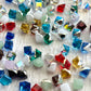 Colorful Cube Mixed Crystal Glass Rhinestones for Nails Arts and DIY