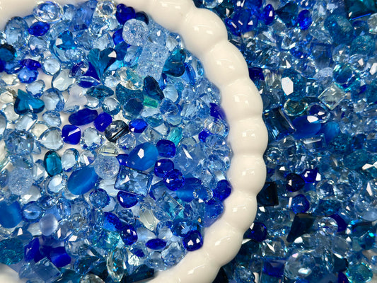 Ocean Sparkle Mixed Pointed Back Crystal Glass Rhinestones for Nails Arts and DIY