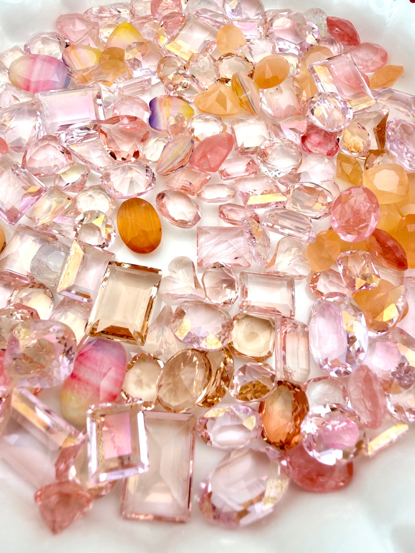 Blush Sunrise Mixed Pointed Back Crystal Glass Rhinestones for Nails Arts and DIY