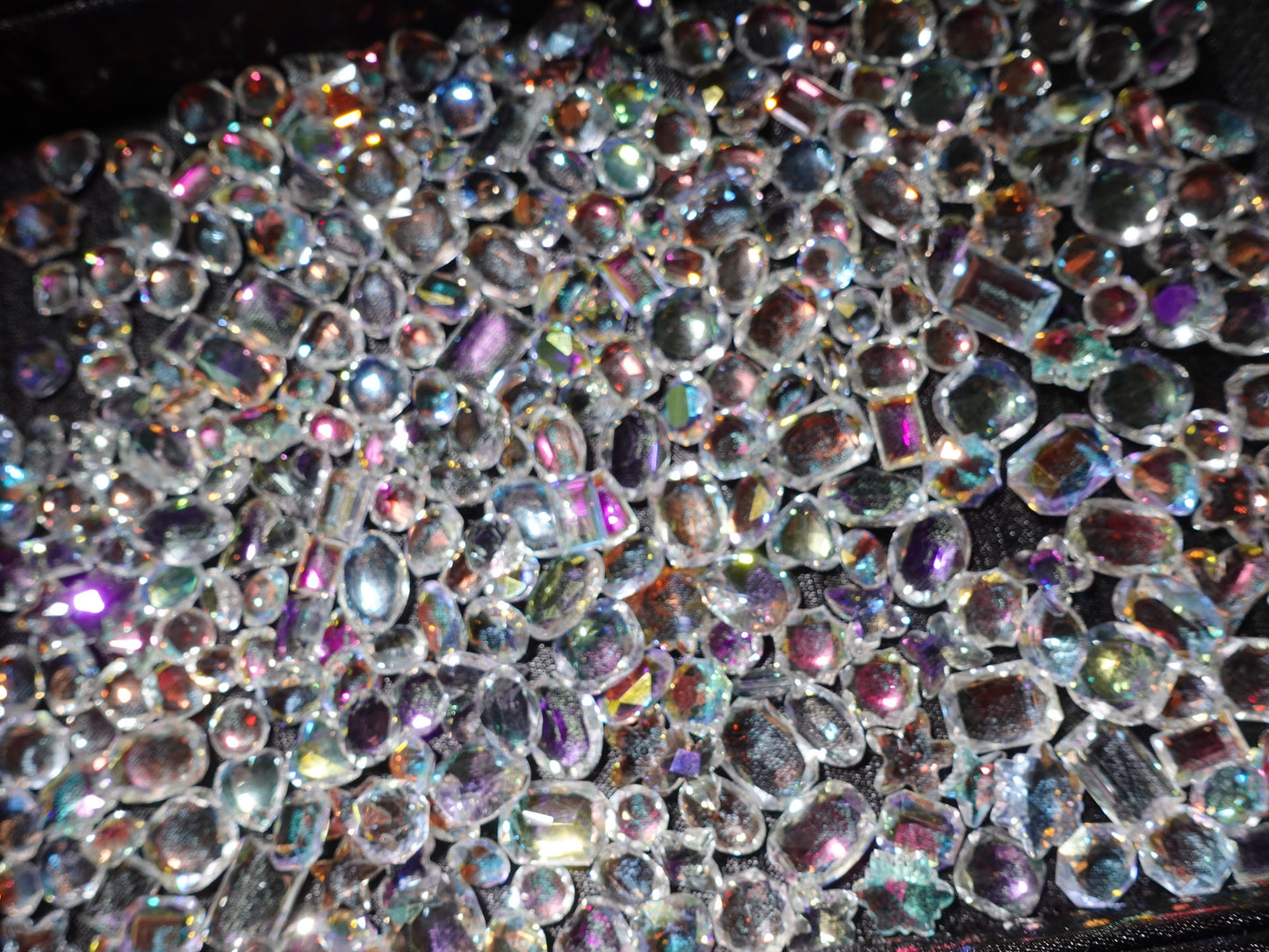 White AB Mixed Pointed Back Crystal Glass Rhinestones For Nails Art and DIY