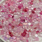 Luxe Pink Dream Mixed Pointed Back Crystal Glass Rhinestones for Nails Arts and DIY